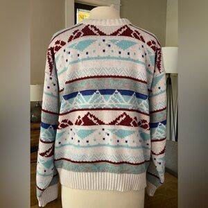 Vintage 80s 90s Van Heusen Geometric Cosby Sweater Unisex Dad Grandpa Women’s L